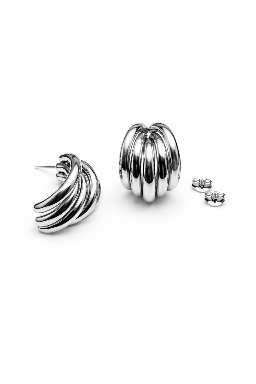 Boucles d’oreilles Onde Argentée