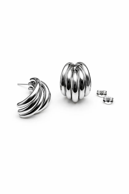 Boucles d’oreilles Onde Argentée