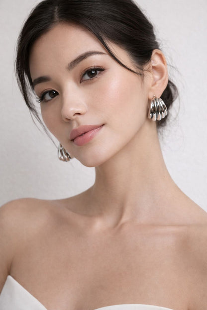 Boucles d’oreilles Onde Argentée